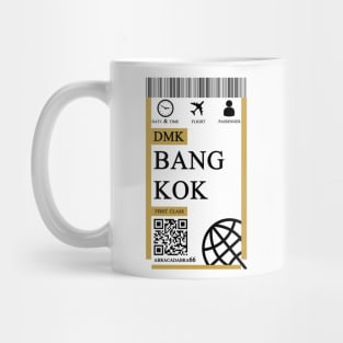 Bangkok flight ticket boarding pass simple Mug